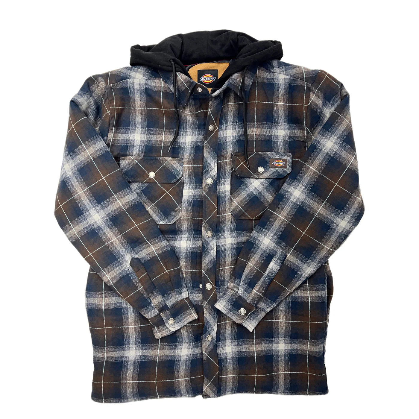 Water Repellent Flannel Hooded Shirt Jacket