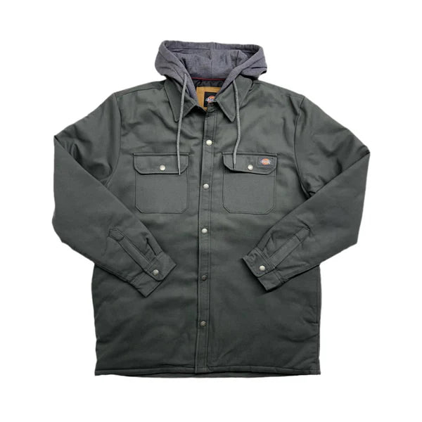 Water Repellent Duck Hooded Shirt Jacket
