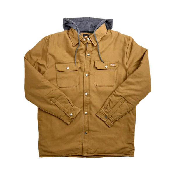 Water Repellent Duck Hooded Shirt Jacket