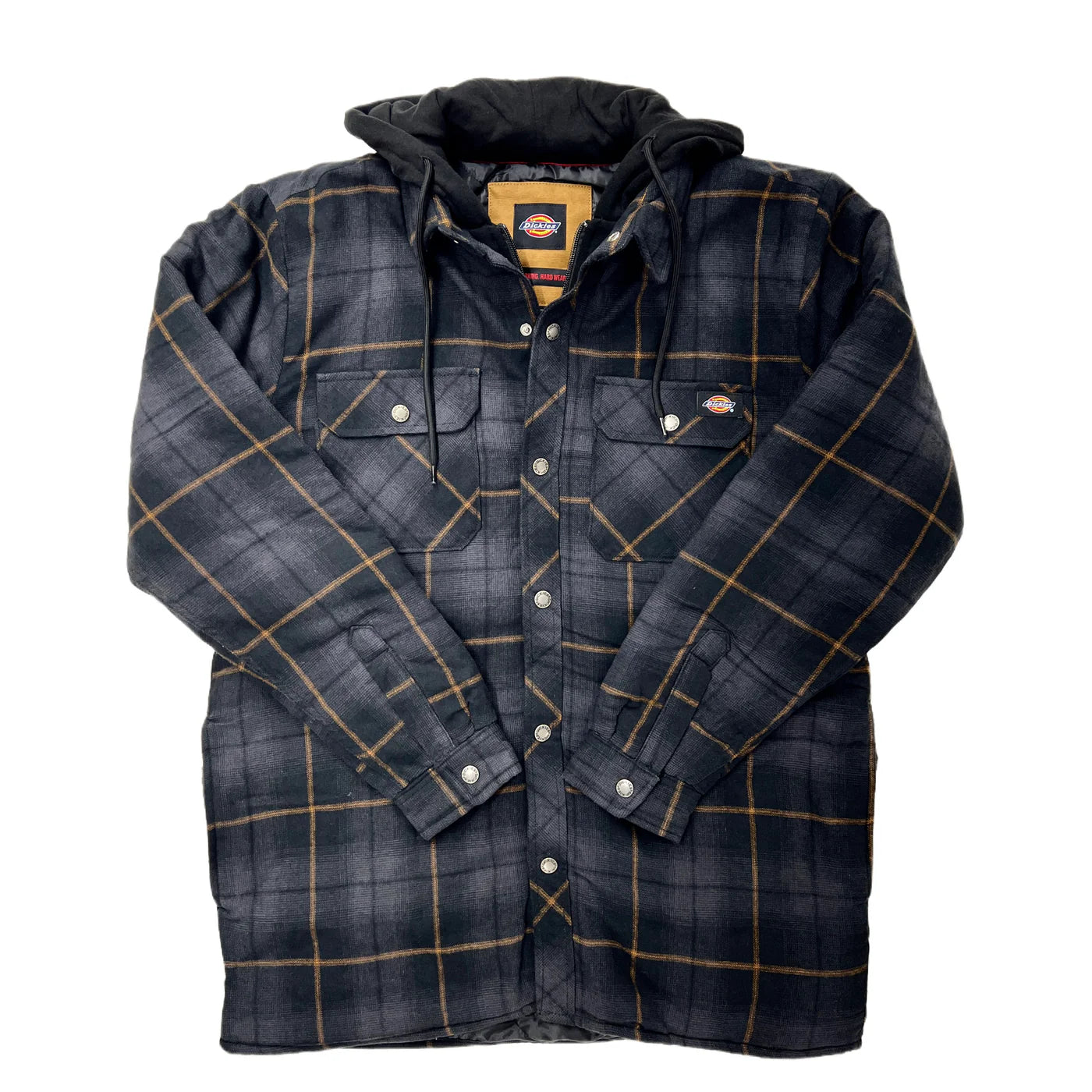 Water Repellent Flannel Hooded Shirt Jacket