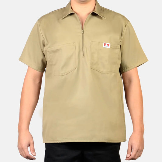 Short Sleeve 1/2 Zip Work Shirt