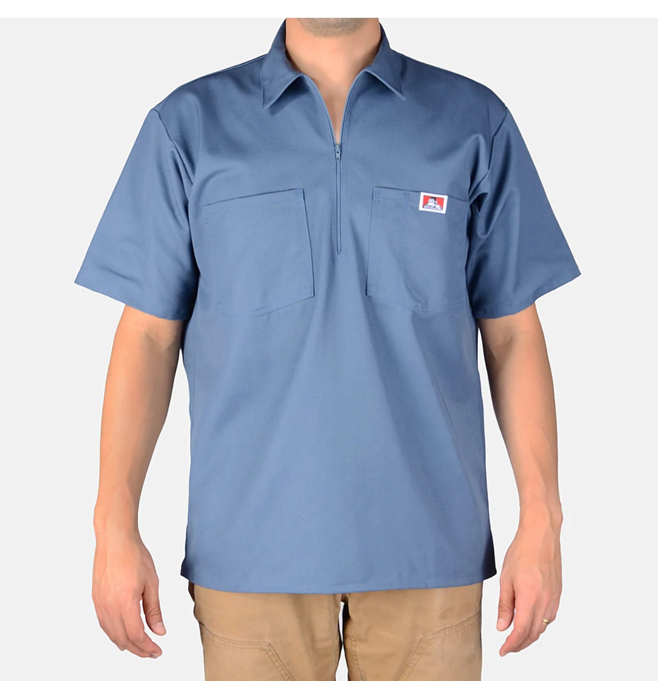 Short Sleeve 1/2 Zip Work Shirt