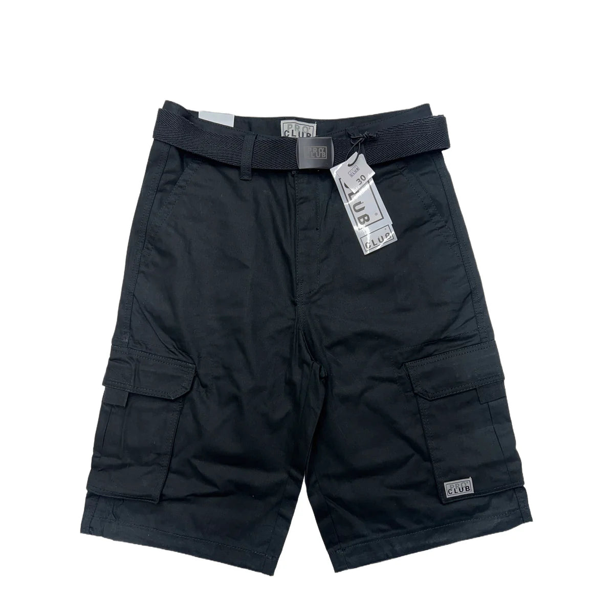 Pro Club Cotton Twill Cargo Shorts With Belt