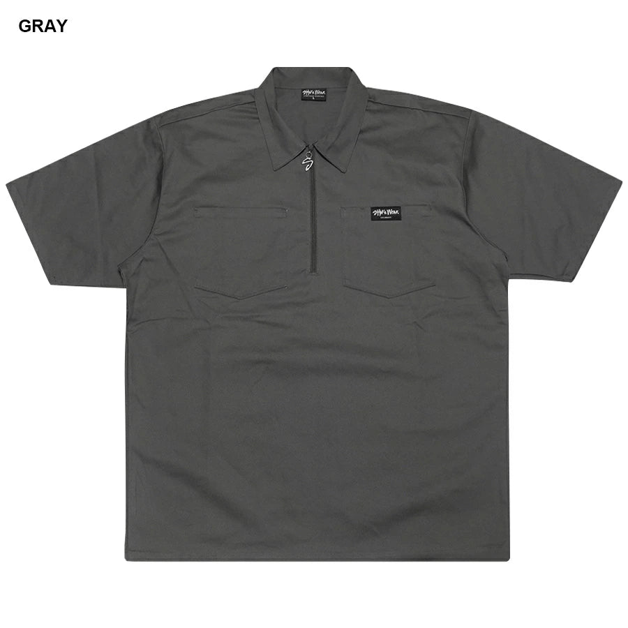 Shaka half zip work shirt