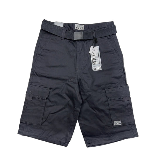 Pro Club Cotton Twill Cargo Shorts With Belt