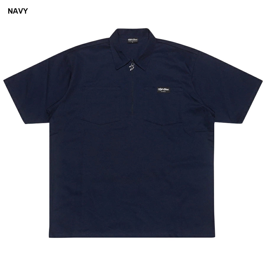 Shaka half zip work shirt