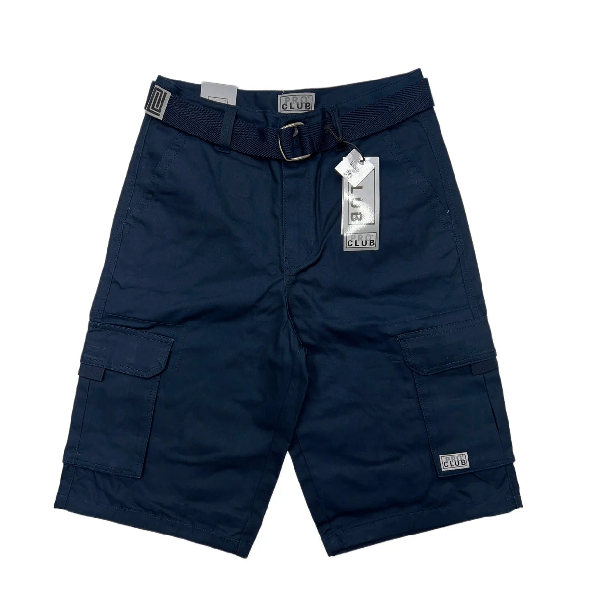 Pro Club Cotton Twill Cargo Shorts With Belt